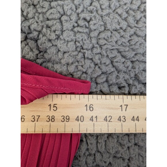 NWT Bibi Pleated Tank Top Lace Top Size Small Spaghetti Straps Raspberry Pink - Picture 11 of 14